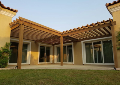 Terrasse couverte bois composite